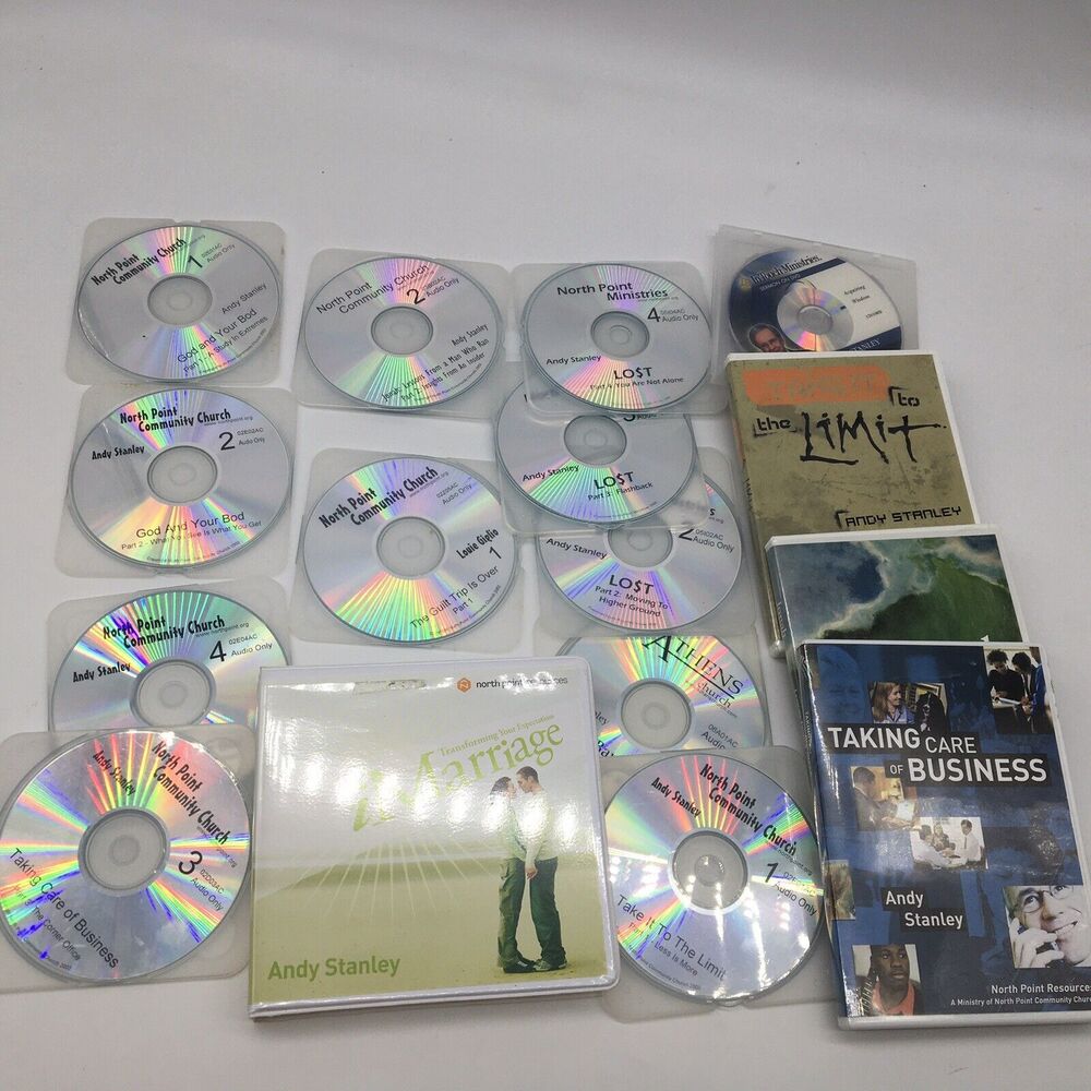 Andy Stanley HUGE LOT of 18 Audio CDs Christianity Religious iMarriage Jonah